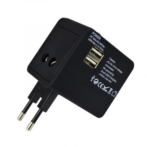 Universal Adapter All in One, Dual USB Charging Port ,International Travel Power Plug Adapter